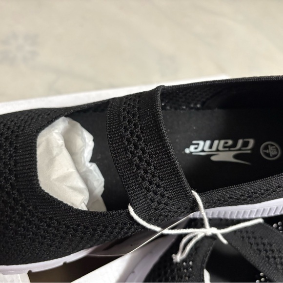 Trane Women's Black Athletic Slip-On Shoes - Picture 5 of 11